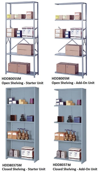 Heavy Duty 36" Wide Industrial Shelving - HDD8006H