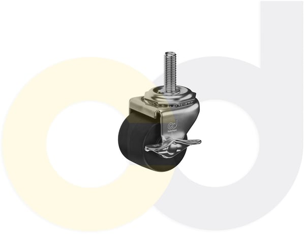 CasterDepot Low Profile Casters - Polyolefin Wheel - Capacities Up To 300 Lbs. - HC016.8C2