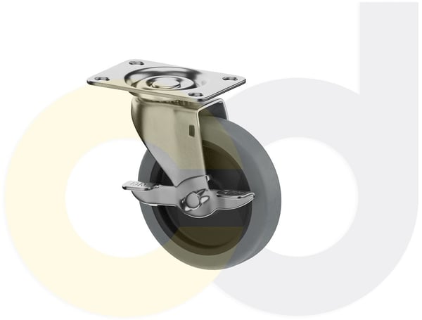 CasterDepot Top Plate Casters - Thermo-Urethane Wheel - Capacities Up To 120 Lbs. - HC014.672