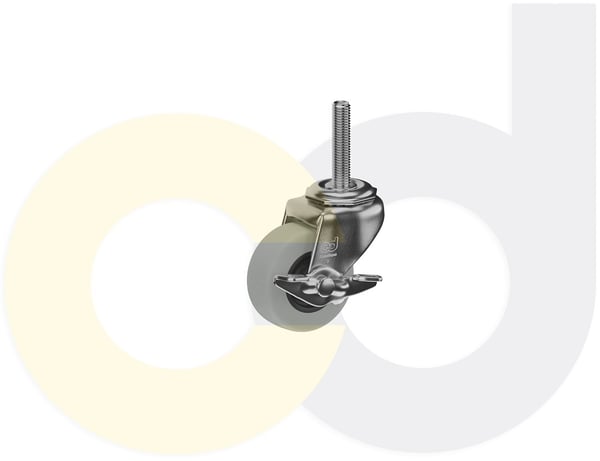 CasterDepot Threaded Stem Casters - Thermo-Rubber Wheel - Capacities Up To 110 Lbs. - HC003.371