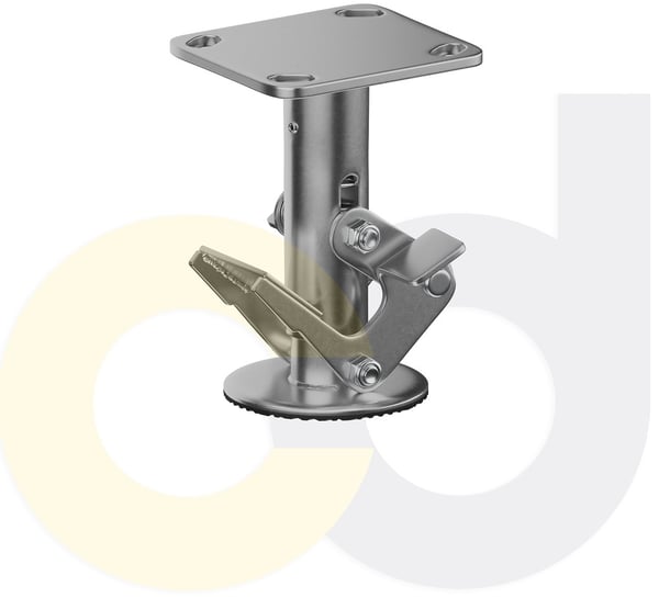 CasterDepot Floor Locks - Stainless Steel Pedal Style - HF001.237