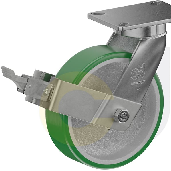 CasterDepot Top Plate Casters - Poly On Cast Iron Wheel - Capacities Up To 3500 Lbs. - HC000.258