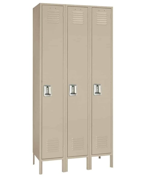 Single Tier Steel Lockers - H50423-PUTTY