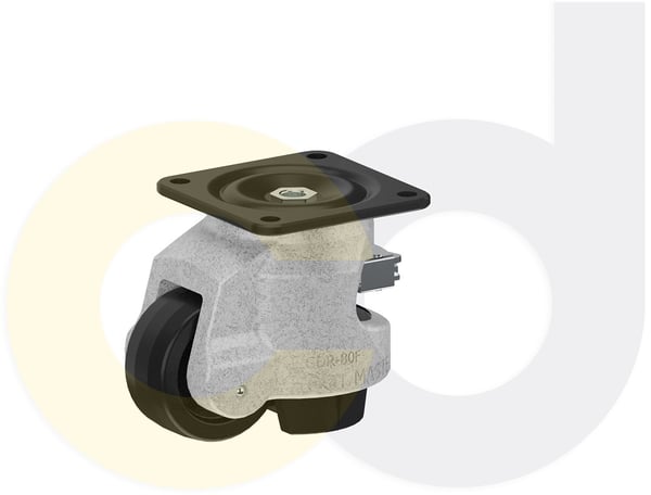 CasterDepot Leveling Casters - Nylon Wheel - Ratchet Adjustment - Capacities Up To 500 Kg. - HC014.220