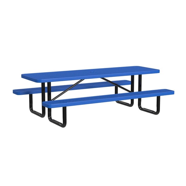 Expanded Metal Portable 8Ft Picnic Table - HT8XPP-BLUE
