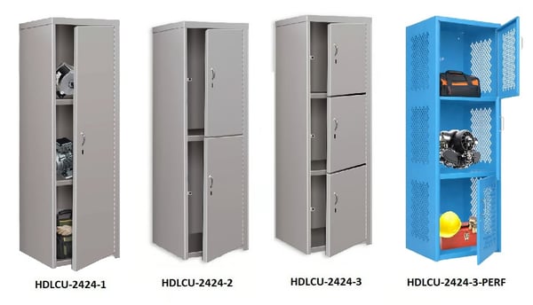 All Welded Heavy Duty Storage Cabinet Lockers - HDLCU-2424-1-BASE