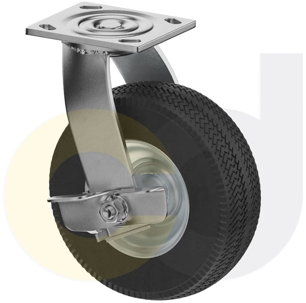 CasterDepot Top Plate Casters - Never-Flat Wheel - Capacities Up To 500 Lbs. - HC000.479