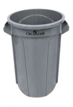 Crusader Round Trash Cans - HCTC-44-GRAY