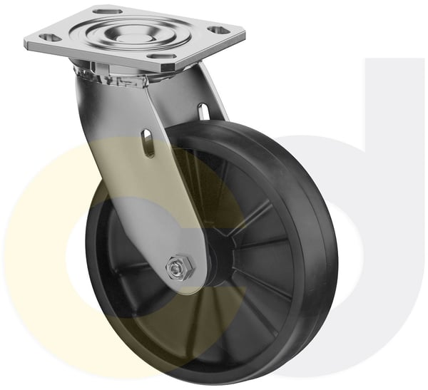 CasterDepot Top Plate Casters - Glass-Filled Nylon Wheel- Capacities Up To 1250 Lbs. - HC016.84E