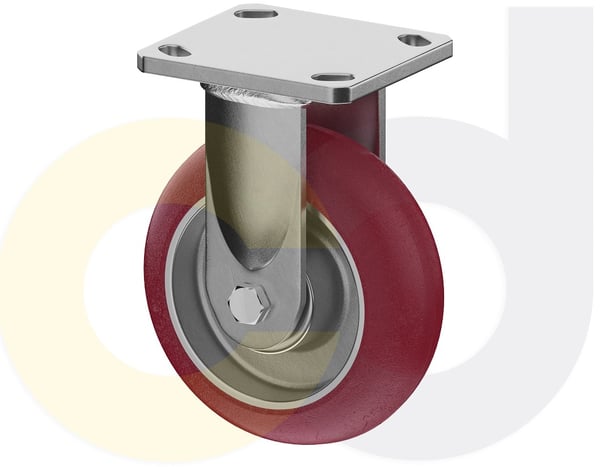 CasterDepot Ergonomic, Top Plate Casters - Poly On Aluminum Wheel - Capacities Up To 1500 Lbs. - HC006.886