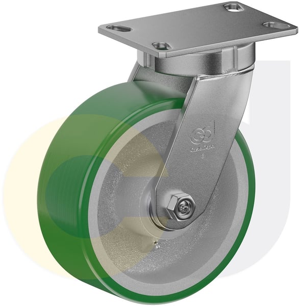CasterDepot Top Plate Casters - Poly On Cast Iron Wheel - Capacities Up To 3000 Lbs. - HC000.4B7