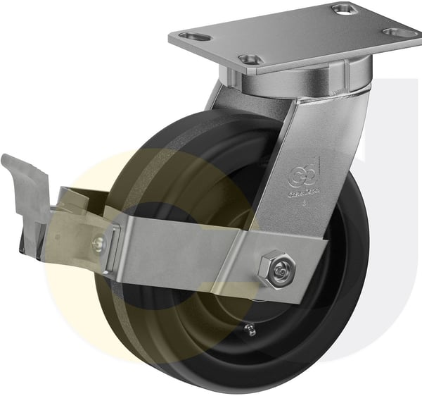 CasterDepot Top Plate Casters - Phenolic Wheel - Capacities Up To 3000 Lbs. - HC015.567