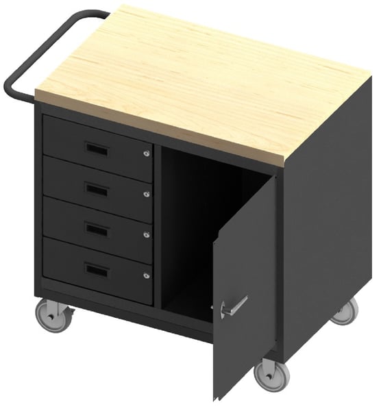 36/48" W Mobile Bench Cabinets - H3121-MT-95