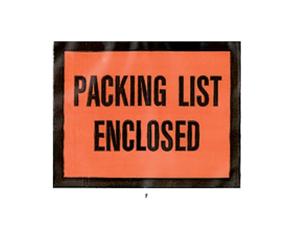 Packing List Envelopes - H36BL