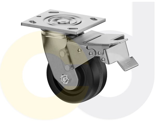 CasterDepot Top Plate Casters - Phenolic Wheel - Capacities Up To 1250 Lbs. - HC014.D2F