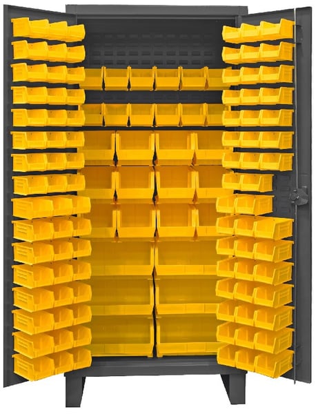 Heavy Duty Storage Cabinets With Hook-On Bins - HHDC36-126-95