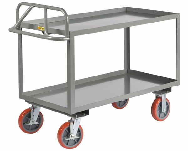 All-Welded Ergonomic Shelf Truck - HERG-3060-8PYBK