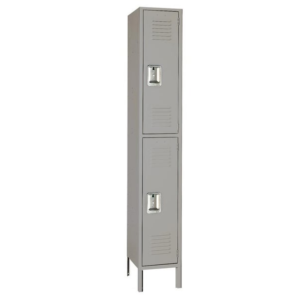 Double Tier Steel Lockers - H5212-GRAY