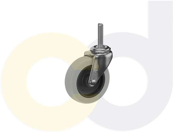 CasterDepot Threaded Stem Casters - Thermo-Rubber Wheel - Capacities Up To 110 Lbs. - HC003.308