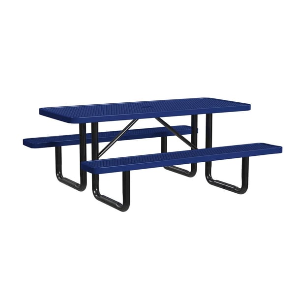 Expanded Metal Portable 6Ft Picnic Table - HT6XPP-NAVY
