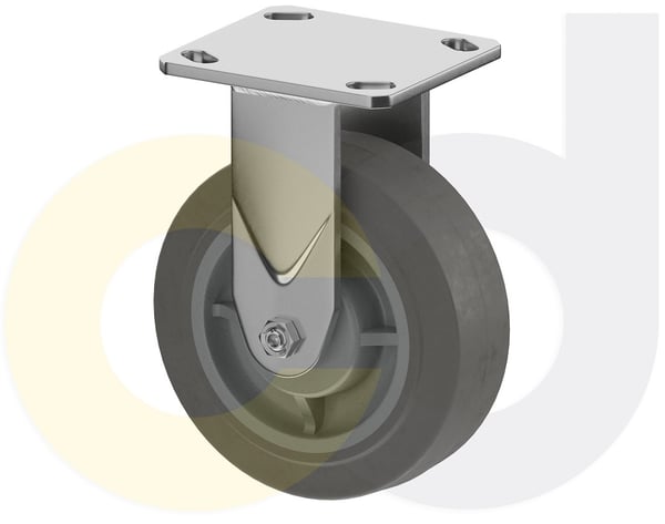 CasterDepot Top Plate Casters - Thermo-Rubber Wheel - Capacities Up To 600 Lbs. - HC091.EC5