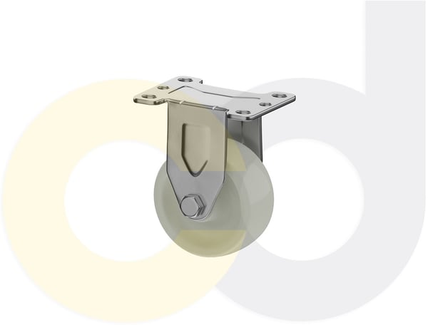 CasterDepot Top Plate Casters - White Nylon Wheel - Capacities Up To 350 Lbs. - HC016.A00