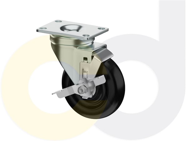CasterDepot Top Plate Casters - Polyolefin Wheel - Capacities Up To 325 Lbs. - HC015.BC8