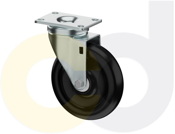 CasterDepot Top Plate Casters - Polyolefin Wheel - Capacities Up To 325 Lbs. - HC015.BCD