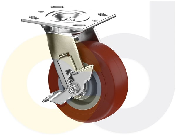 CasterDepot Top Plate Casters - Thermo-Urethane Wheel - Capacities Up To 800 Lbs. - HC016.745