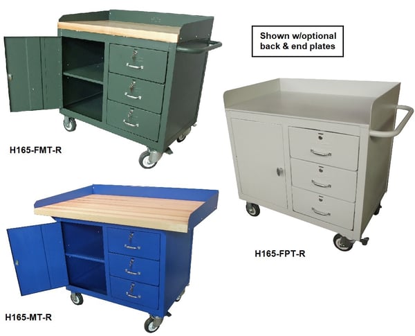 Three Drawer Mobile Maintenance Bench - H165-MT-R