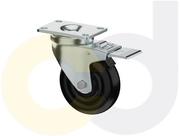 CasterDepot Top Plate Casters - Polyolefin Wheel - Capacities Up To 325 Lbs. - HC015.BC7