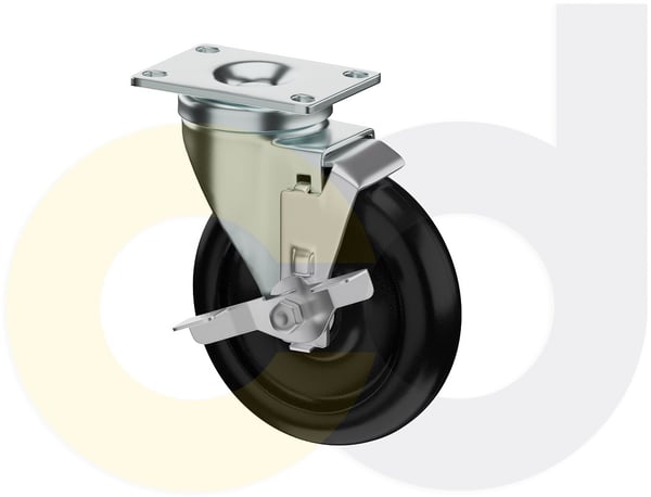 CasterDepot Top Plate Casters - Polyolefin Wheel - Capacities Up To 325 Lbs. - HC015.BCF