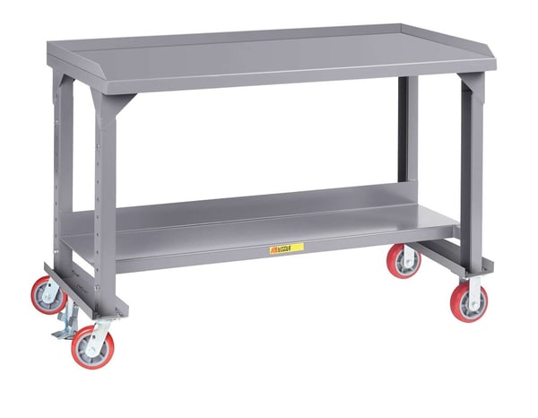 All-Welded Mobile Workbench With Back And End Stops - HWSL224606PYFLAH