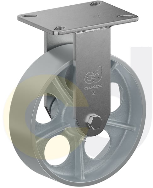 CasterDepot Top Plate Casters - Cast Iron Wheel - Capacities Up To 2500 Lbs. - HC014.28F