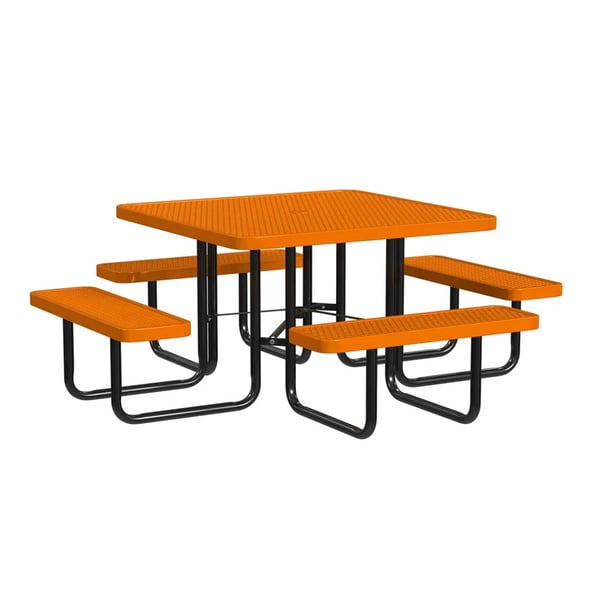 Expanded Metal Portable 46In Table - HT46SQP-ORANGE