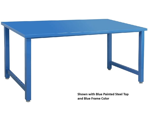 Kennedy Series Workbench W/Painted Steel Top - HKM3072-12-BEI/GR TOP