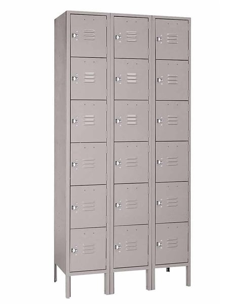 Six Tier Steel Lockers - H53623SU-GRAY