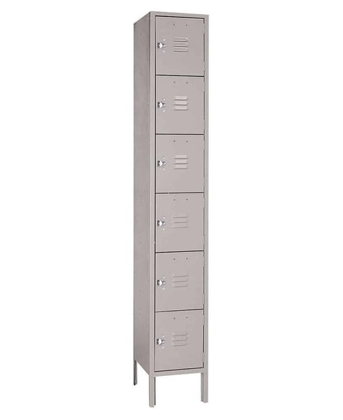 Six Tier Steel Lockers - H5362-GRAY