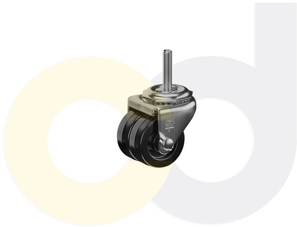 CasterDepot Low Profile Casters - Polyolefin Wheel - Capacities Up To 300 Lbs. - HC016.433