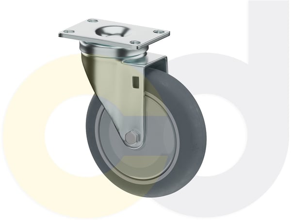 CasterDepot Top Plate Casters - Thermo-Rubber Wheel - Capacities Up To 325 Lbs. - HC015.A9B