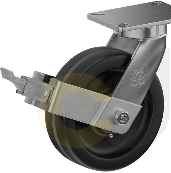 CasterDepot Top Plate Casters - Phenolic Wheel - Capacities Up To 3500 Lbs. - HC092.47E