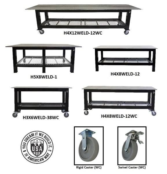 Heavy Welding Tables - H3X6WELD-38-WC