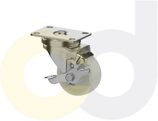 CasterDepot Top Plate Casters - White Nylon Wheel - Capacities Up To 350 Lbs. - HC016.9FD