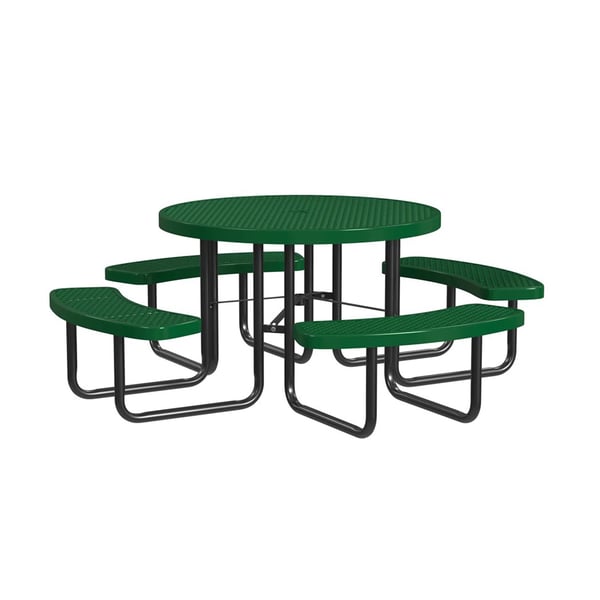 Expanded Metal Portable 46In Round Table - HT46ROP-GREEN