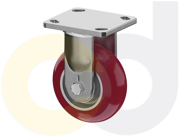 CasterDepot Ergonomic, Top Plate Casters - Poly On Aluminum Wheel - Capacities Up To 1500 Lbs. - HC015.871