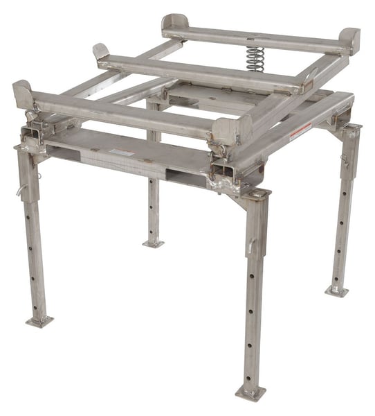 Adjustable IBC Tilt Stands With Fork Pockets - HIBC-TLT-FPL-SS