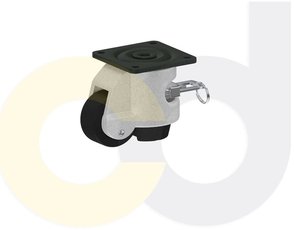 CasterDepot Leveling Casters - Nylon Wheel - Ratchet Adjustment - Capacities Up To 500 Kg. - HC001.0A9