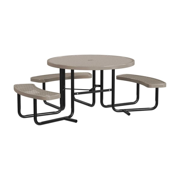 Expanded Metal Portable 46In Round Table - HT46ROP-ADA-BEIGE