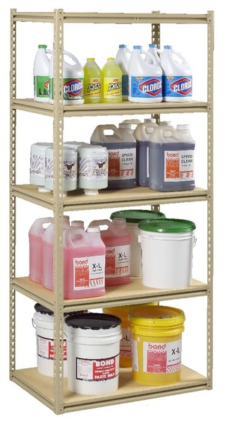 Tennsco Z-Line Medium Duty Rivet Shelving - HZB7-4836S-5D
