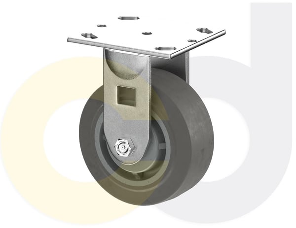 CasterDepot Top Plate Casters - Thermo-Rubber Wheel - Capacities Up To 600 Lbs. - HC000.E2C